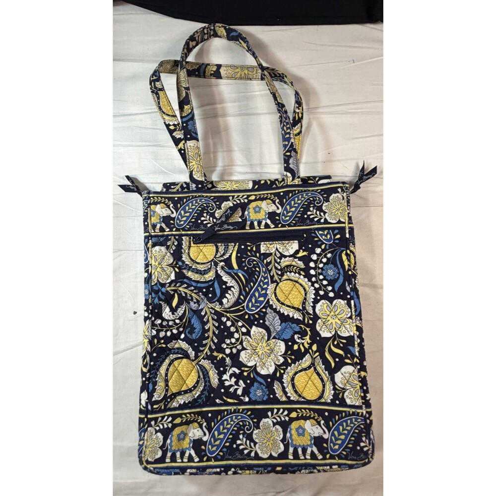 Vera Bradley Checkpoint Friendly Padded Paisley Cotton Laptop Bag 15"